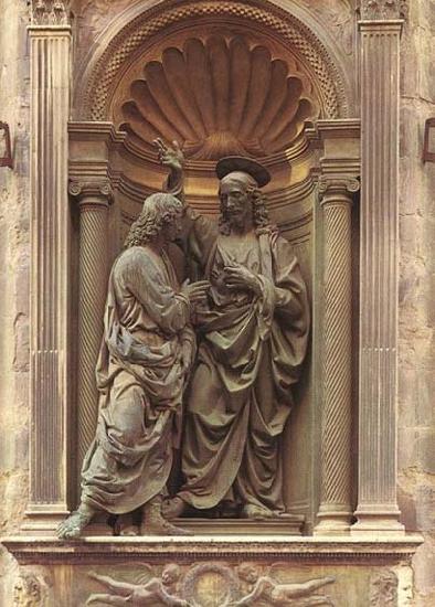 Andrea della Verrocchio Christ and Doubting Thomas France oil painting art